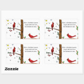 Cardinal de l'ange paradisiaque Stickers Rectangle (Feuille)