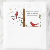 Cardinal de l'ange paradisiaque Stickers Rectangle (Sac)