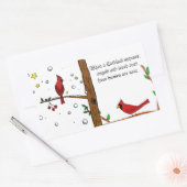 Cardinal de l'ange paradisiaque Stickers Rectangle (Enveloppe)