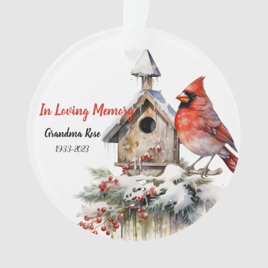 Cardinal de l'aquarelle commémorative (devant)