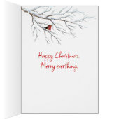 Cardinal de Noël avec un bonnet de tricot (Intérieur (Droit))