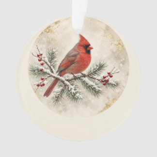 Cardinal de Noël en acrylique mémorial personnalis