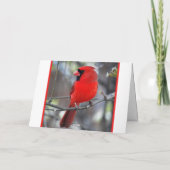 Cardinal de persévérance dans une carte de note d' (Dos)