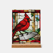 Cardinal de protection inspiré du vitrail (Recto)