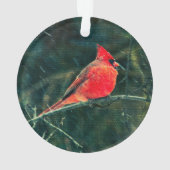 Cardinal d'hiver en tempête de neige - Amélioré (dos)