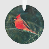 Cardinal d'hiver en tempête de neige - Amélioré (devant)