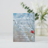 Cardinal d'hiver enregistrer la date Invitation (Debout devant)