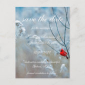 Cardinal d'hiver enregistrer la date Invitation (Devant)