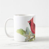 Cardinal du Nord par Audubon Coffee Mug (Gauche)