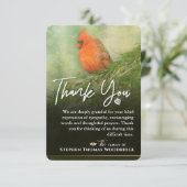 Cardinal en épinette 3,5 x 5 Carte de remerciement (Debout devant)