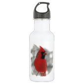 Cardinal en Neige Bouteille d'eau 18oz (Devant)