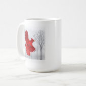 Cardinal en Snowy Winter Art Café Mug (Devant gauche)