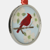 Cardinal et Dogwood Aquarelle Ornement (Droite)