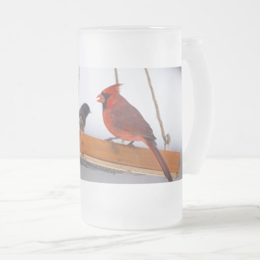 Cardinal et Juncos Gelé Beer Mug (Devant droit)