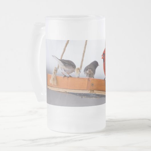 Cardinal et Juncos Gelé Beer Mug (Devant gauche)