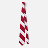 Cardinal et White University Stripe Cravate (Devant)