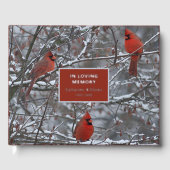 Cardinal Foil Funeral Livre D'Invitation En Mémoir (Recto)