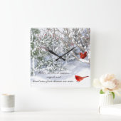 Cardinal from heaven Clock Vierkante Klok (Huis)