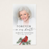 Cardinal Funeral Memorial Photo Prayer Card (Devant)