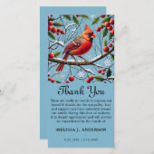 Cardinal Funeral Memorial Sympathy Carte de remerc (Devant / Derrière)