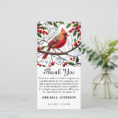 Cardinal Funeral Memorial Sympathy Carte de remerc (Debout devant)