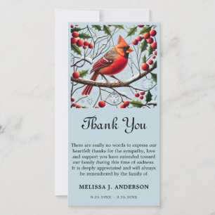 Cardinal Funeral Memorial Sympathy Carte de remerc
