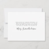 Cardinal Funeral Memorial Sympathy Carte de remerc (Dos)