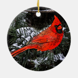 Cardinal Keramisch Ornament