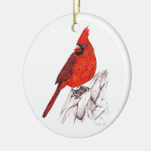 Cardinal Keramisch Ornament (Links)