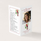 Cardinal Love Mémoire Petite carte de prière funér (Outside)