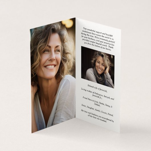 Cardinal Love Mémoire Petite carte de prière funér (Inside)