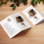 Cardinal Love Mémoire Petite carte de prière funér