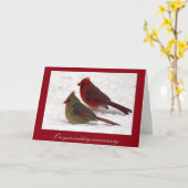 Cardinal Mariage Anniversaire Carte (Fleur jaune)