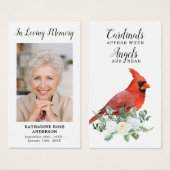 Cardinal Memorial Funeral Prayer Card Photo person (Devant & derrière)