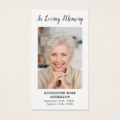 Cardinal Memorial Funeral Prayer Card Photo person (Devant)