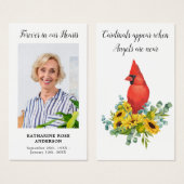 Cardinal Memorial Photo Funeral Prayer Card (Devant & derrière)