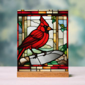 Cardinal of Protection Stained Glass Inspired (Neutre)