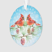 Cardinal - Ornement d'oiseaux rouges (devant)