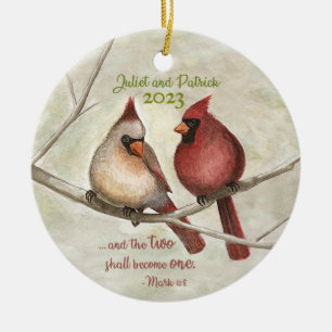 Cardinal Pair Ornement de Noël
