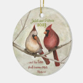 Cardinal Pair Ornement de Noël (Gauche)