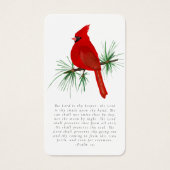 Cardinal Photo Carte de prière du Souvenir (Devant)