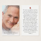 Cardinal Photo Memorial Card (Devant & derrière)