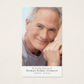 Cardinal Photo Memorial - Carte de prière (Devant)