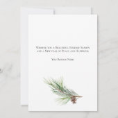 Cardinal Pine Holly Carte de Noël d'affaires (Dos)