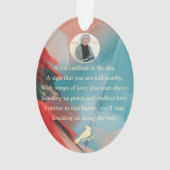 Cardinal Poem Love Mémoire Maman Photo (dos)