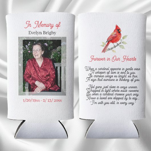 Cardinal Poem Memorial Keepsake