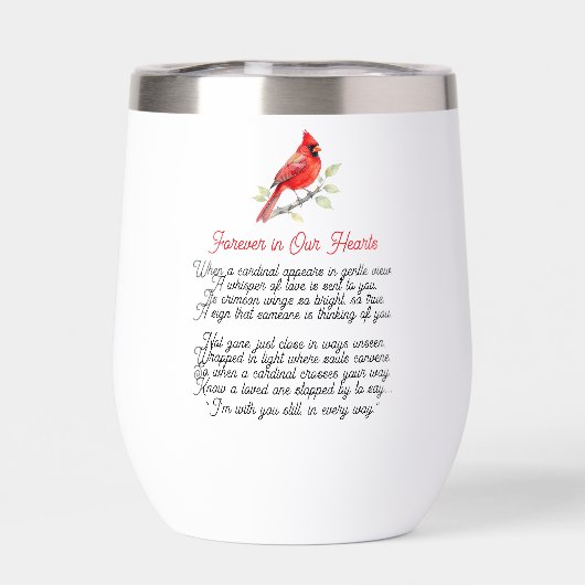 Cardinal Poem Memorial Keepsake  (Arrière)