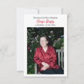 Cardinal Poem Memorial Keepsake  Kaart (Voorkant)