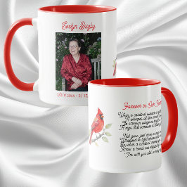 Cardinal Poem Memorial Keepsake  Mok