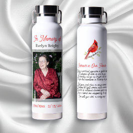Cardinal Poem Memorial Keepsake  Waterfles